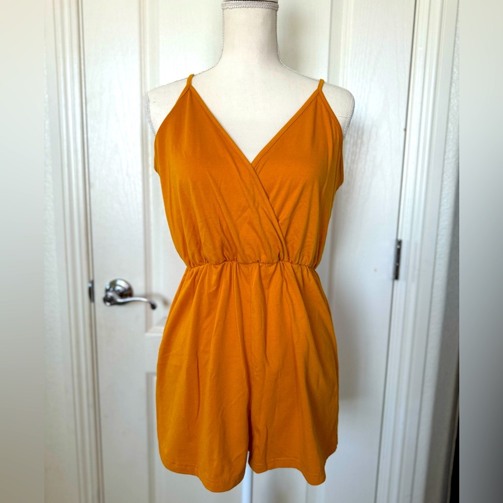 Size M mustard color romper